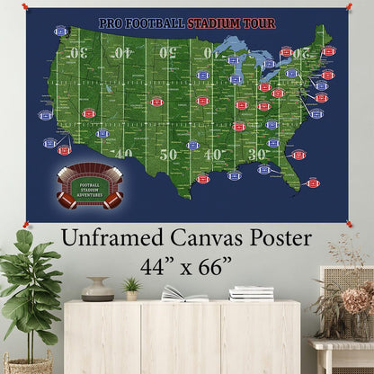 Pro Football Stadium Tour Canvas Poster 44 x 66