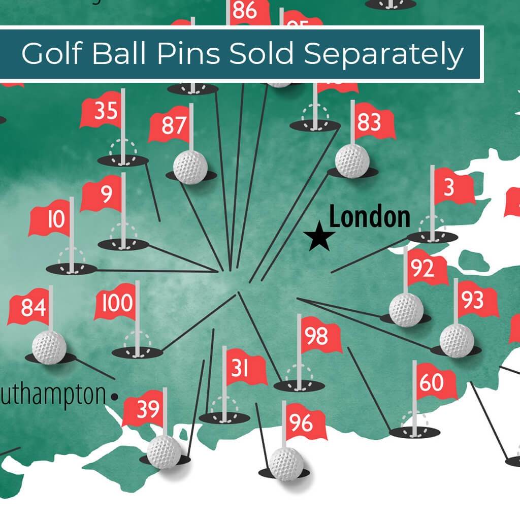 Add 3D Golf Ball Push Pins - Sold Separately
