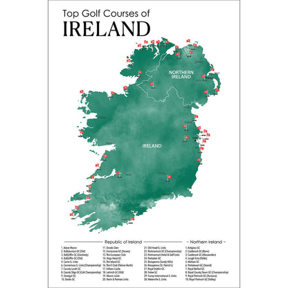 Full Map Preview of Ireland's Golf Courses