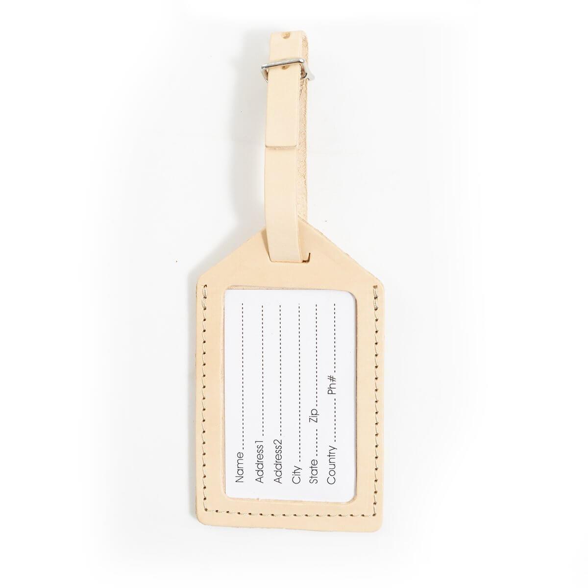 Natural Leather Luggage Tag