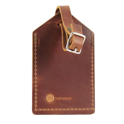 Saddle Premium Leather Luggage Tag Back