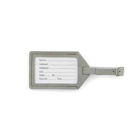 Stone Leather Luggage Tag