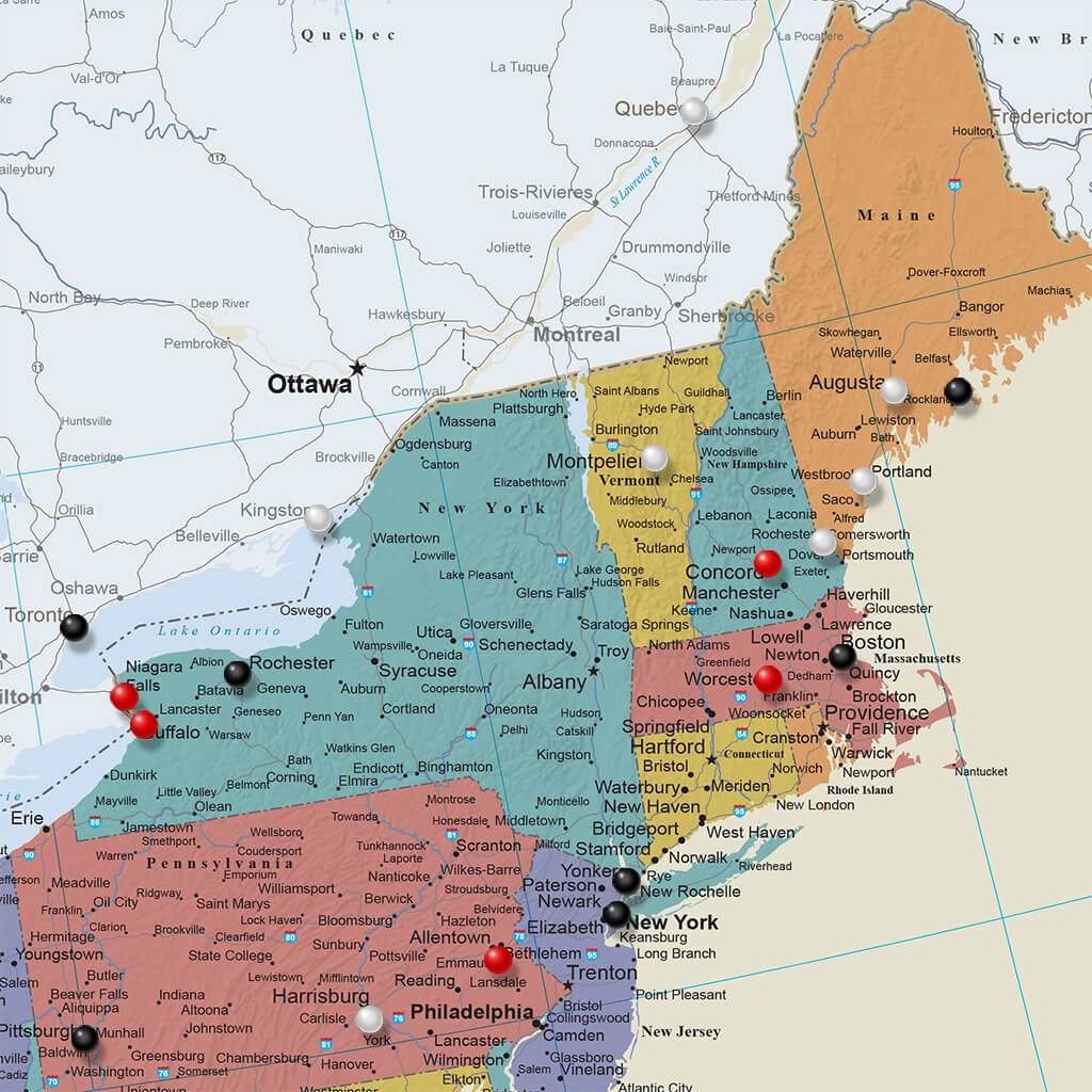 Closeup of Northeast
