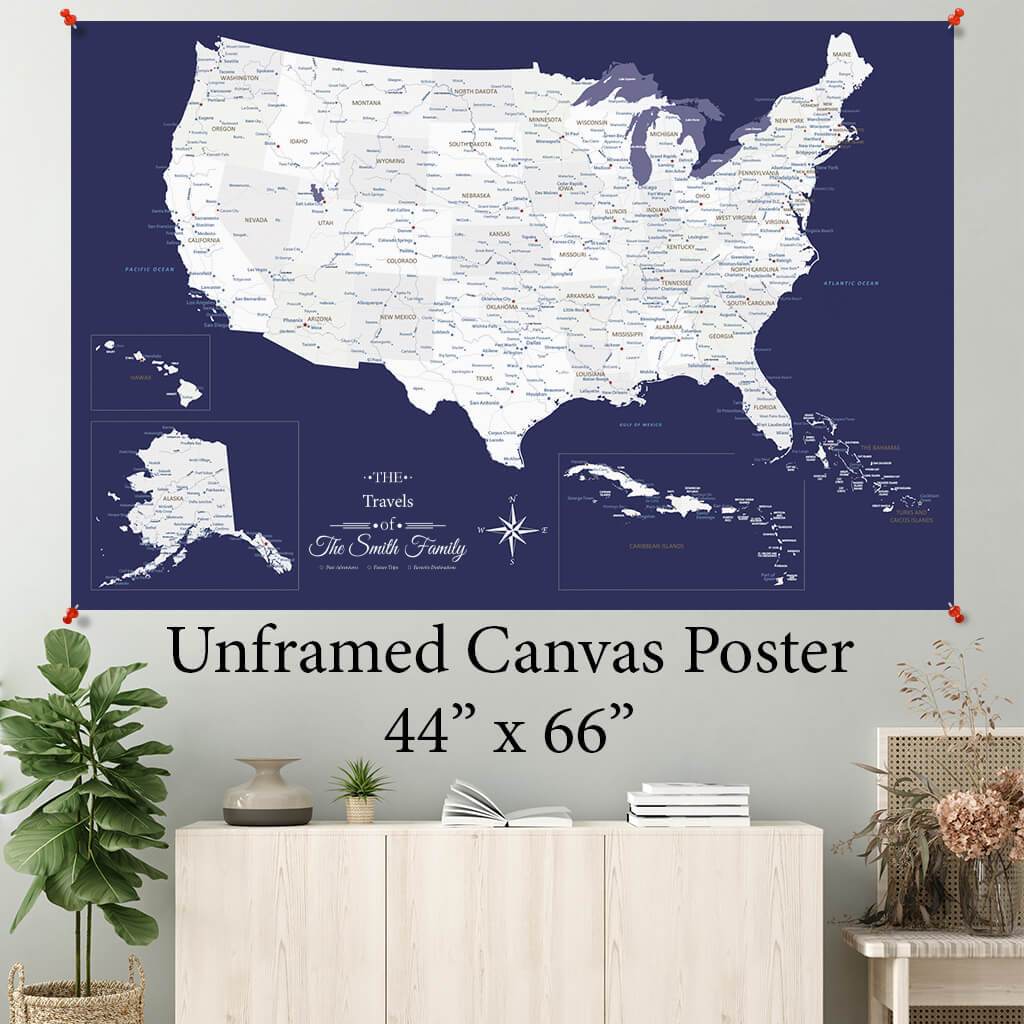 Navy Explorer USA Canvas Poster 44 x 66