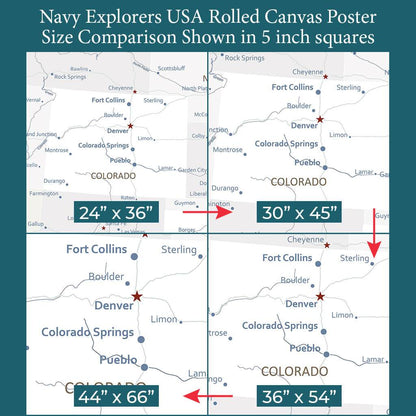 Font Size Comparison on 4 Poster Sizes