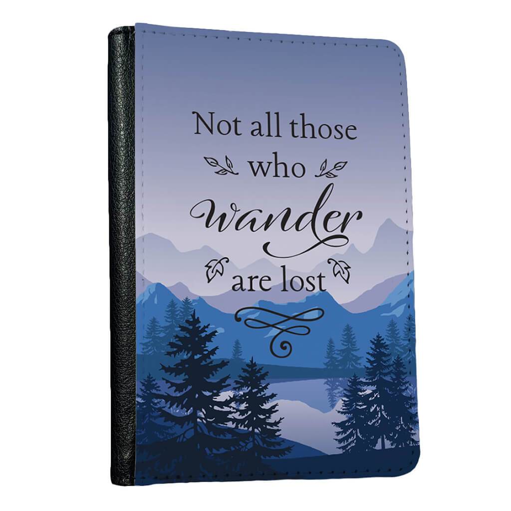 Not all who wander are lost passport holder with Blue Mountains