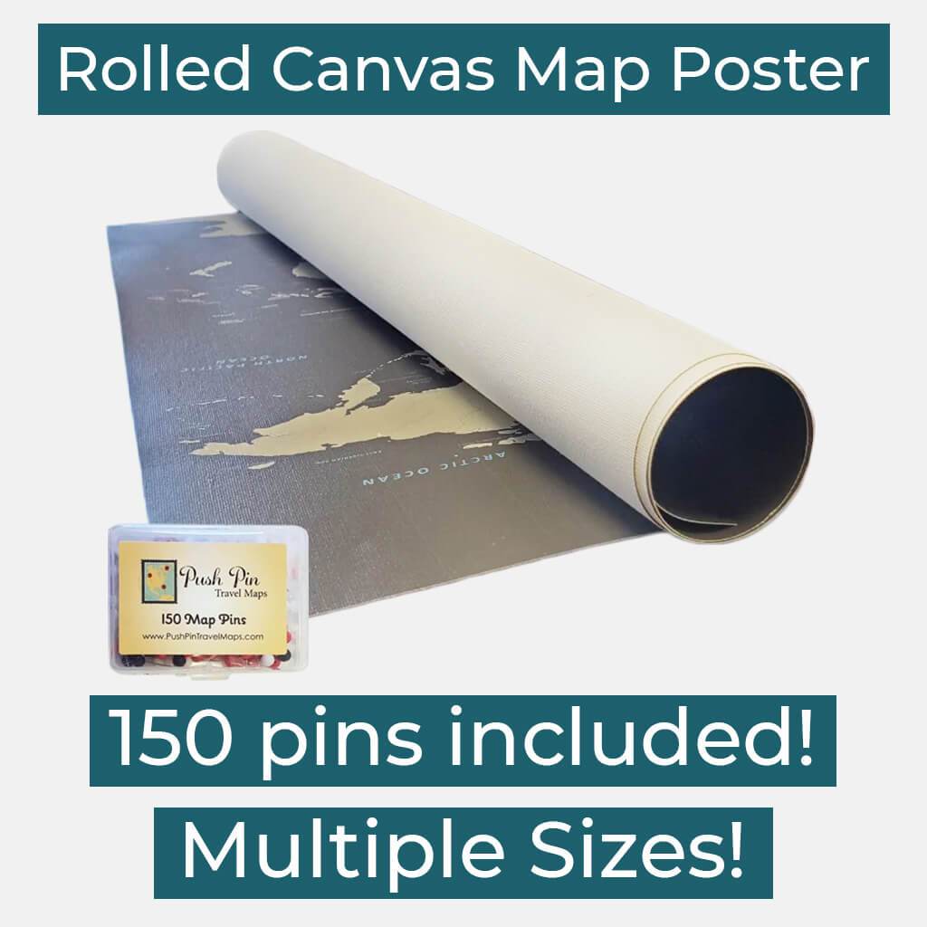 Rolled Canvas Map Poster