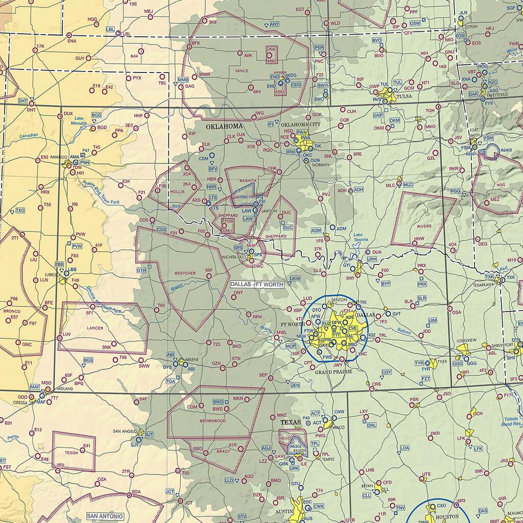 Closeup of Pilot&#39;s Map