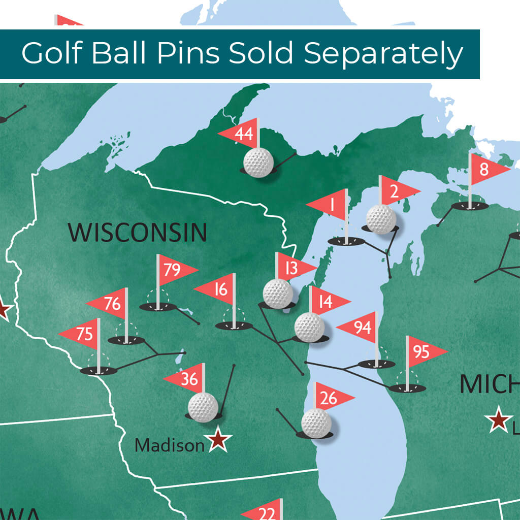 Novelty Golf Ball Push Pins Sold Separately