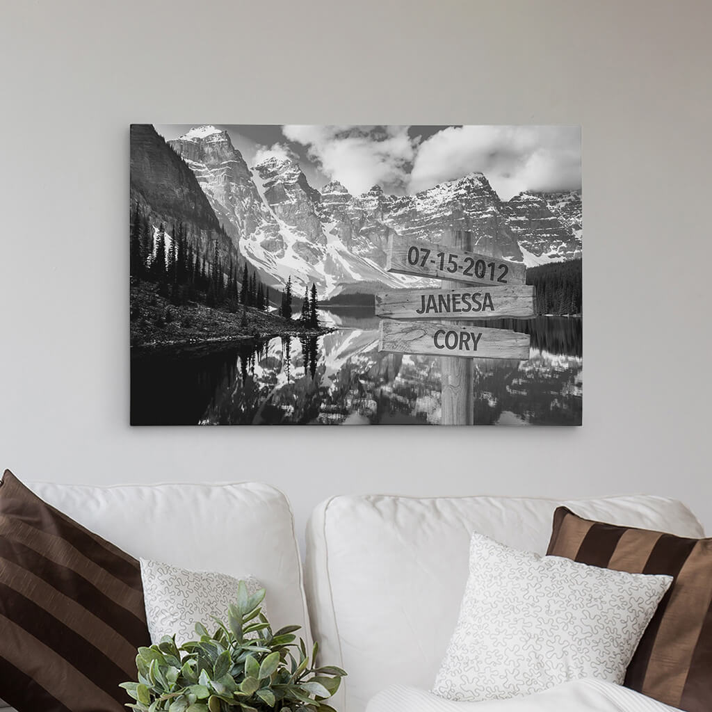 Banff Sign Art - 24x36 - b&w
