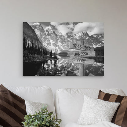 Banff Sign Art - 24x36 - b&w