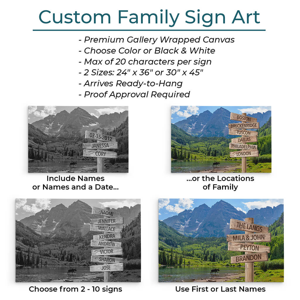 Maroon Bells Sign Art - information