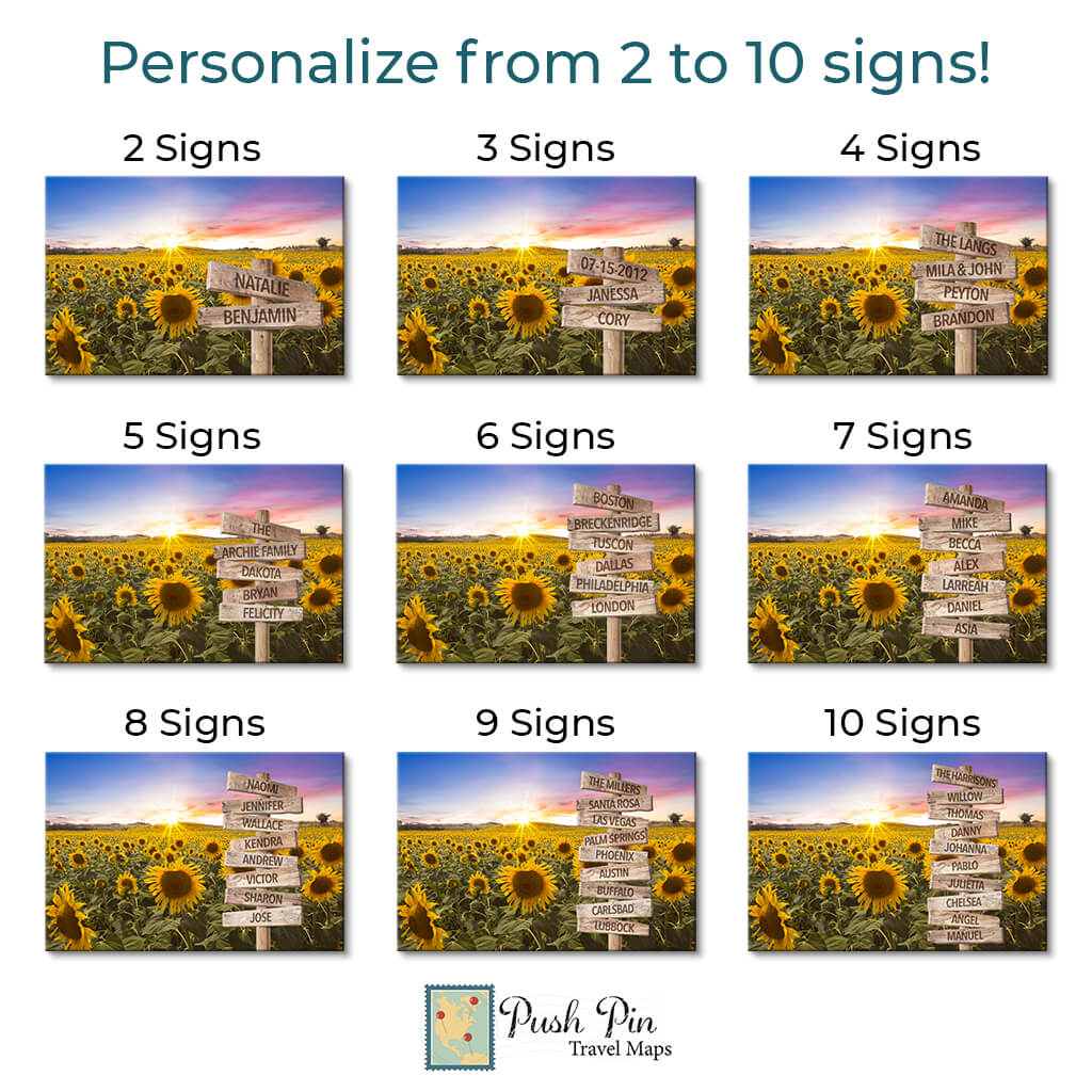 Sunflower Sign Art - 2-10 signs