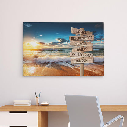 Ocean Wave Sign Art - 24x36 - color