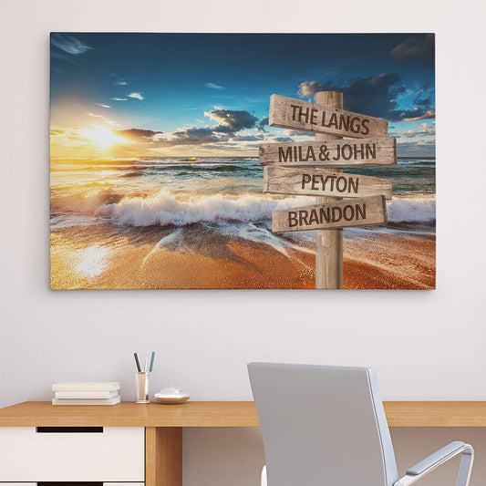 Ocean Wave Sign Art - 30x45 - color