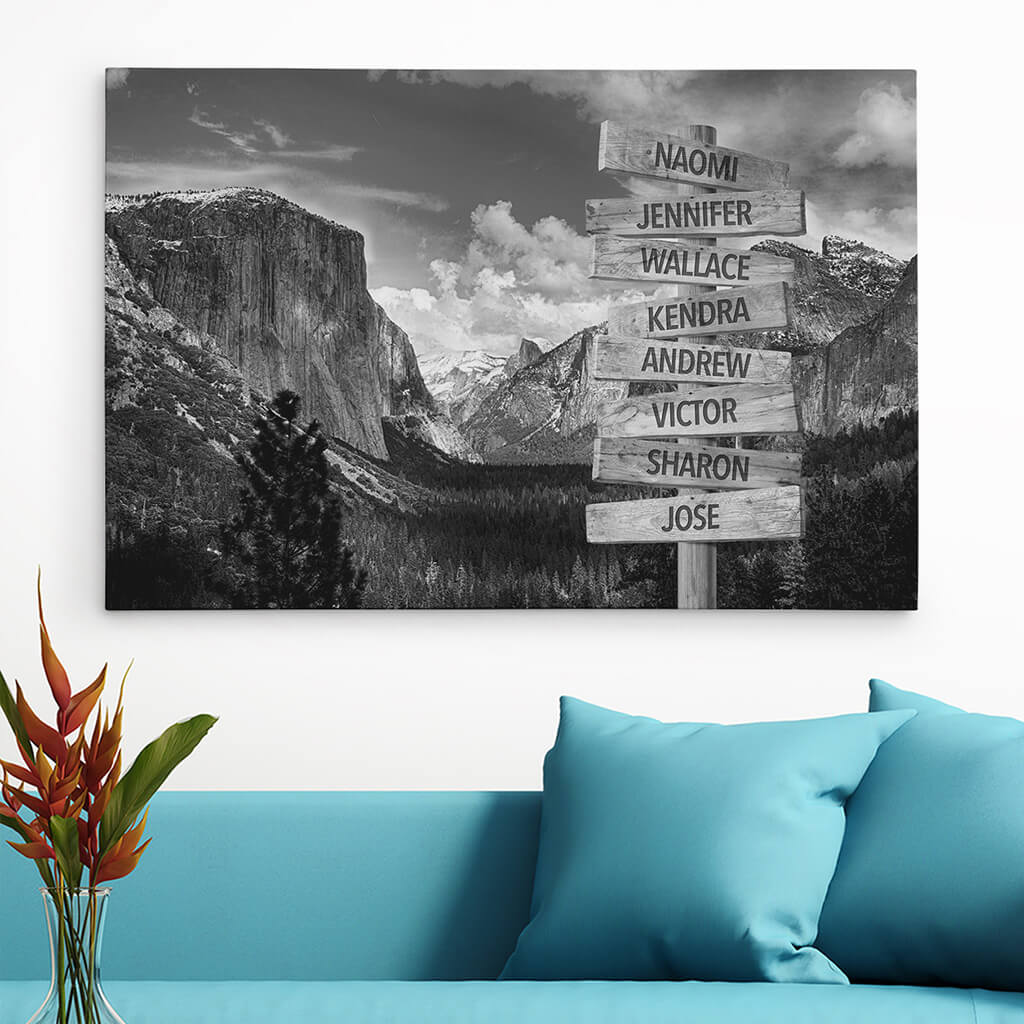 Yosemite Sign Art - 30x45 - B&W