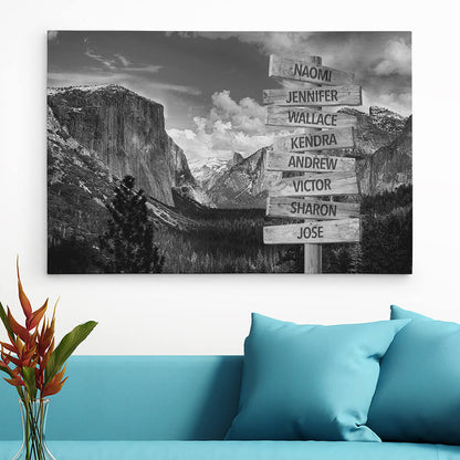 Yosemite Sign Art - 30x45 - B&W