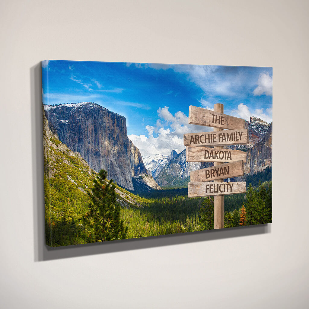 Side View of Yosemite Sign Art