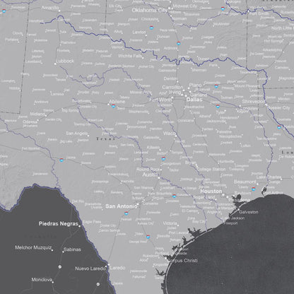 Close up of Gallery Wrapped Canvas Stormy Dreams US Map 