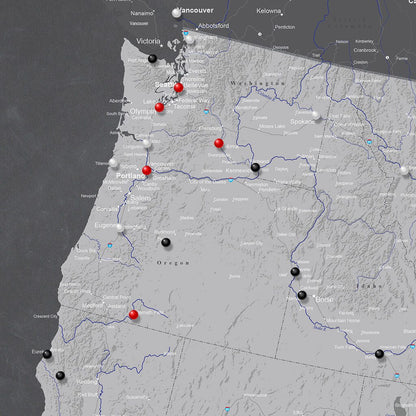 Closeup of West Coast