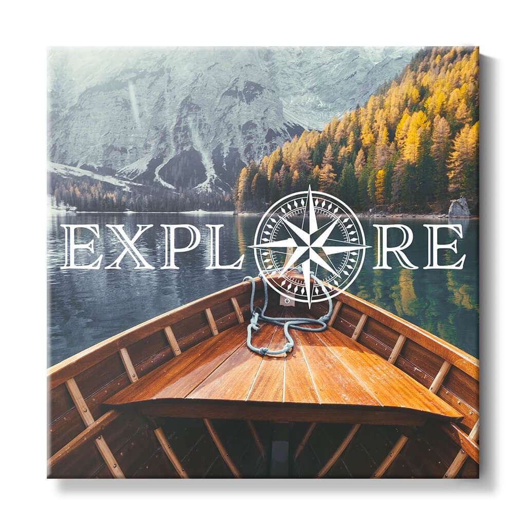 Explore - Travel Art - Boat on Lake - Close Up