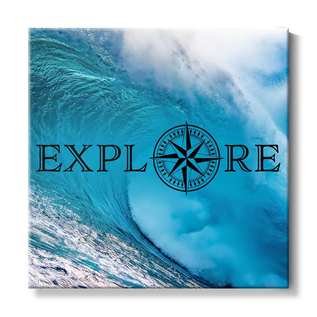 Explore - Travel Art - Ocean Wave - Close Up