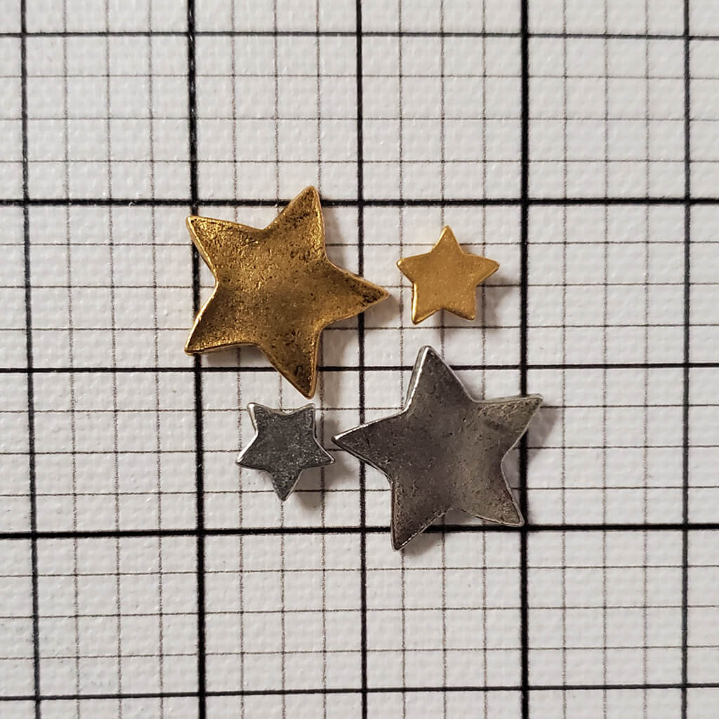 Big and Mini Star Pins Shown on 1/8&quot; Grid